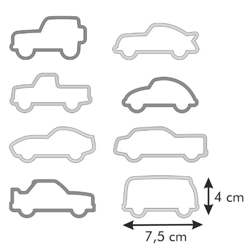 Ausstechformen Autos, 8 St.