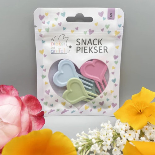 Love is all we need 5er Set Piekser für Snacks