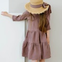 Vorschaubild Flatterkleid Musselin 3/4 Arm