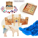 Vorschaubild Spieltuch Seide dunkelblau mittel 89 x 89 cm