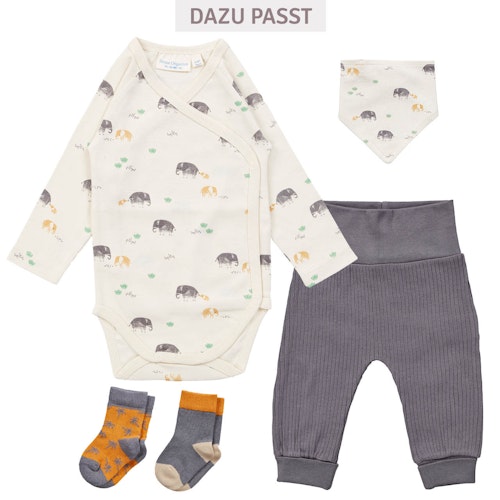 Wendedreiecktuch Safari-Tiere creme senf