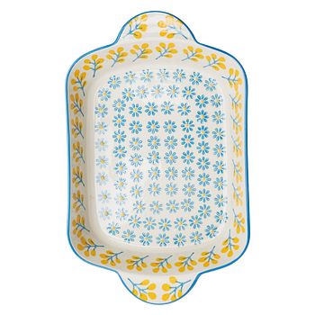 Auflaufform FLORAL 1500 ml für Ofengerichte zum Teilen