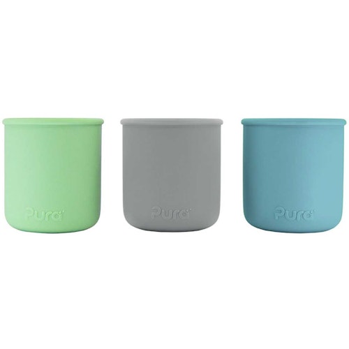 3er-Set Trinkbecher Silikon 150 ml