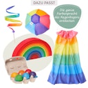 Vorschaubild Riesiges Regenbogen Spieltuch Seide 137 x 274