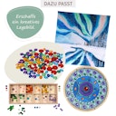 Vorschaubild Spieltuch Bio-Baumwolle Polarlichter 100 x 100 cm