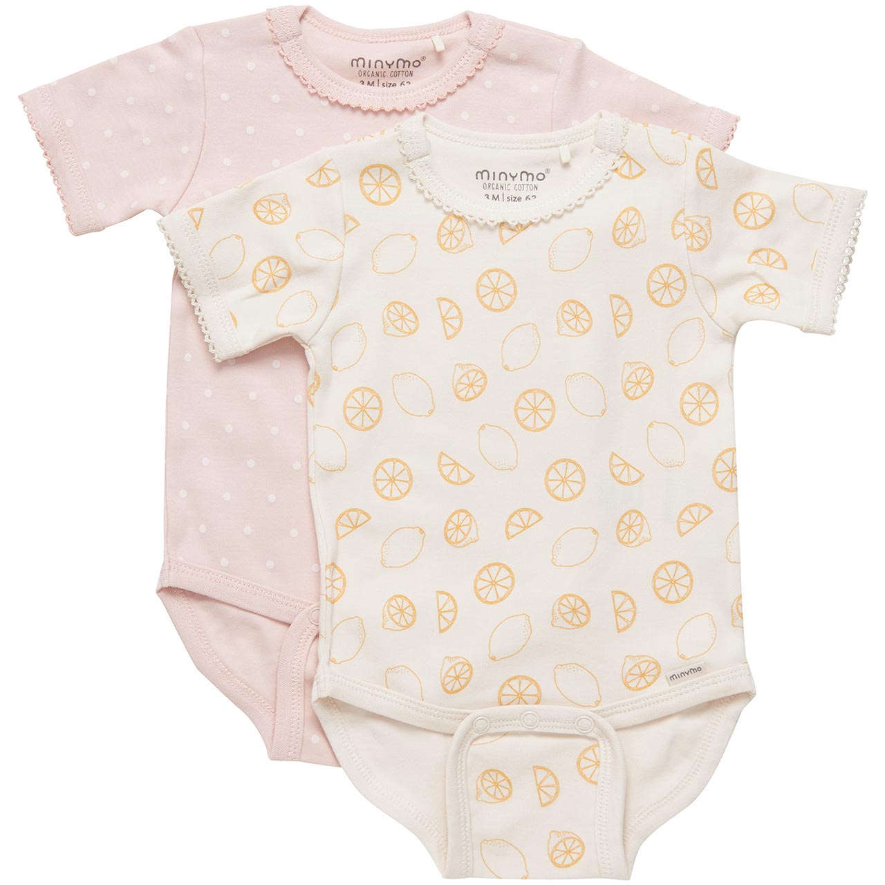 Kurzarm Bodys in 2er Pack