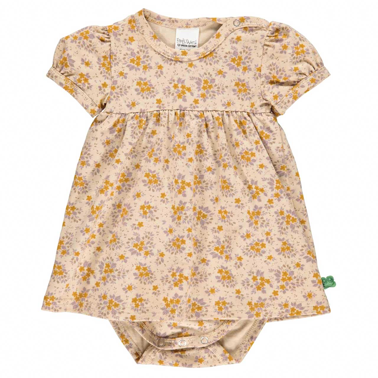 Body kurzarm mit Kleidchen und Blümchen-Muster