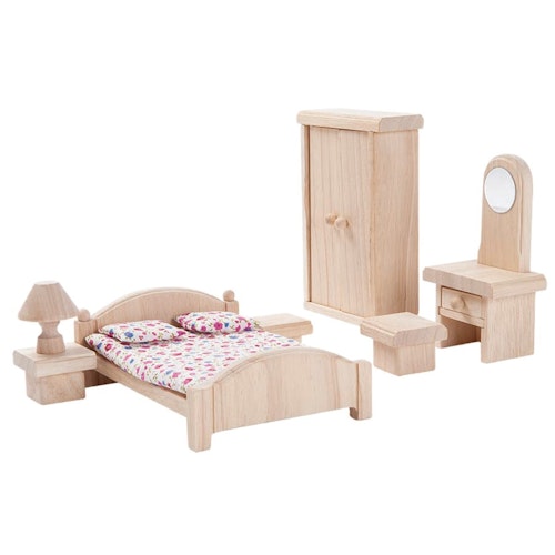 Schlafzimmer naturbelassen Puppenhaus Möbel