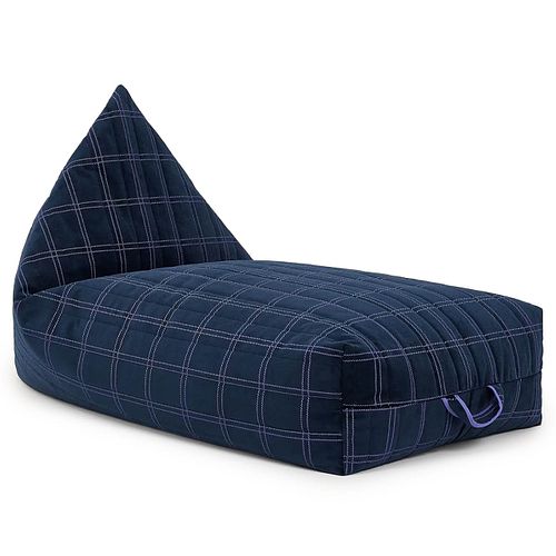 Samt Sitzsack für Kinder dunkelblau-lila - 119 x 52 x 70 cm