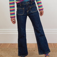 Jeans Schlaghose mit Herztaschen