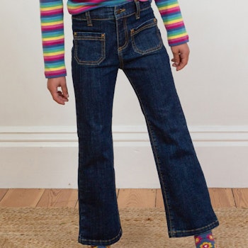 Jeans Schlaghose mit Herztaschen