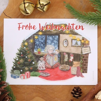Nachhaltige Weihnachtskarte Nostalgie