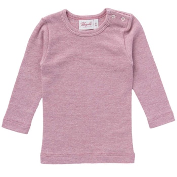 Wolle Seide Langarmshirt rosa