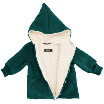 Teddy Zipfeljacke gefüttert in grün