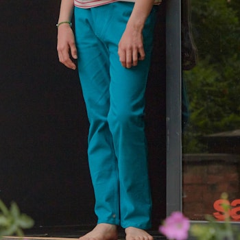 Twill Übergangs Outdoor Hose petrol