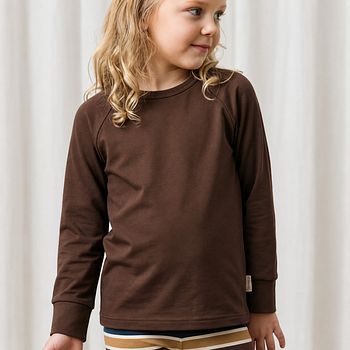 Weiches Raglan Langarmshirt braun