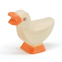 Gänseküken Kopf nach oben Holzfigur 4 cm hoch