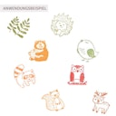 Vorschaubild Stempel-Set Waldtiere – 8 Stempel und Stempelkissen