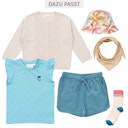 Vorschaubild Großes Dreiecktuch Musselin sand-beige