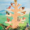 Vorschaubild Vogelbaum mit Stütze für Ostheimer Vögel 32 cm hoch