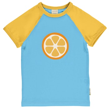 Weiches Raglan T-Shirt Orangen blau