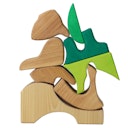 Vorschaubild Bauspiel grün 8 Teile im Rahmen 18,6 x 18,6 cm