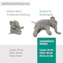 Vorschaubild XL Kuscheltier & Wärmekissen Elefant 46 Dinkelspelz