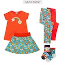 Vorschaubild Leggings Doppelpack Blumen uni