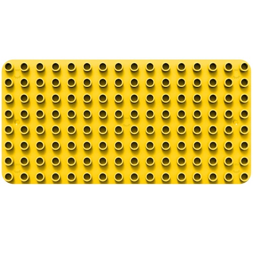 Bauplatte für Stecksteine – Basisplatte gelb 12,5x25 cm
