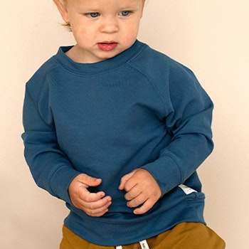Dickeres Langarmshirt Bündchen blau