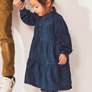 Lockeres Jeans Kleid blau melange