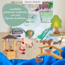 Vorschaubild Esel bockend Holzfigur 6,5 cm