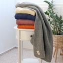 Vorschaubild Babydecke Merinowolle gestrickt grau