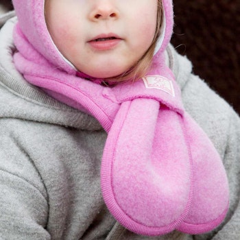 Steck Schal 1 - 6 Jahre Woll Fleece rosa
