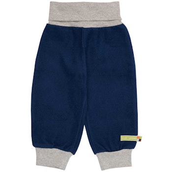 Kuschelige Baumwoll-Fleece Hose marine