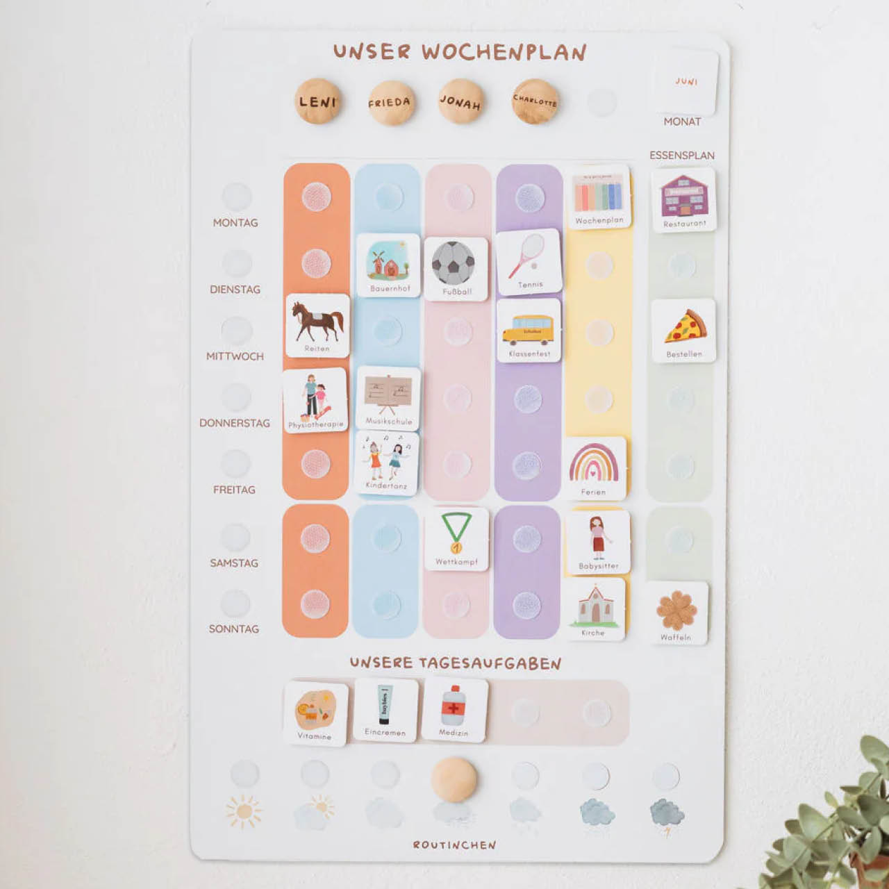 Pastell Familienwochenplaner A3 inkl. 560 Symbole