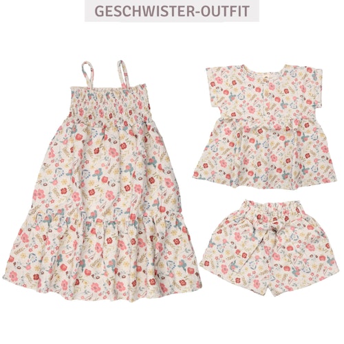 Leichtes Trägerkleid Musselin Kirschen