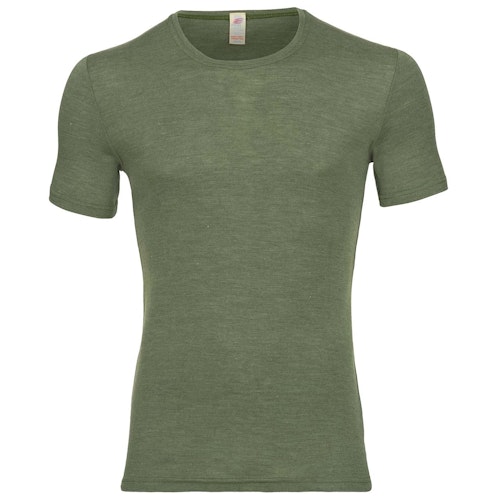 Herren Wolle Seide kurzarm Shirt