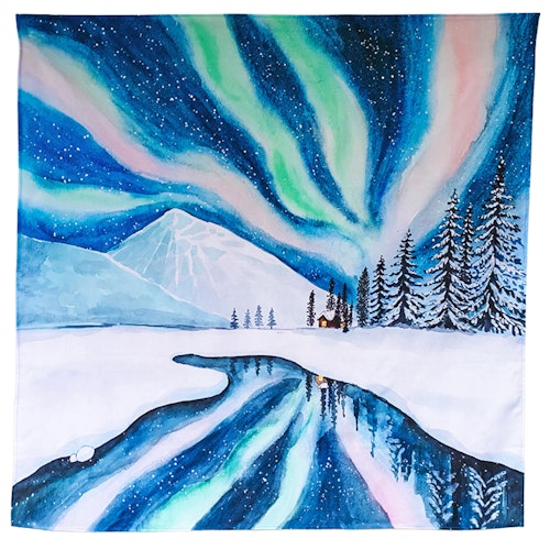 Spieltuch Bio-Baumwolle Polarlichter 100 x 100 cm