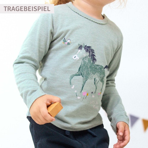 Süßes Langarmshirt Frühlingsprint