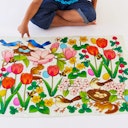 Vorschaubild Spieltuch Seide Frühling Ostern Suchbild 53 x 74 cm