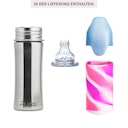 Vorschaubild Pura kiki Edelstahl Trinklernflasche ab 6 M - open end pinky