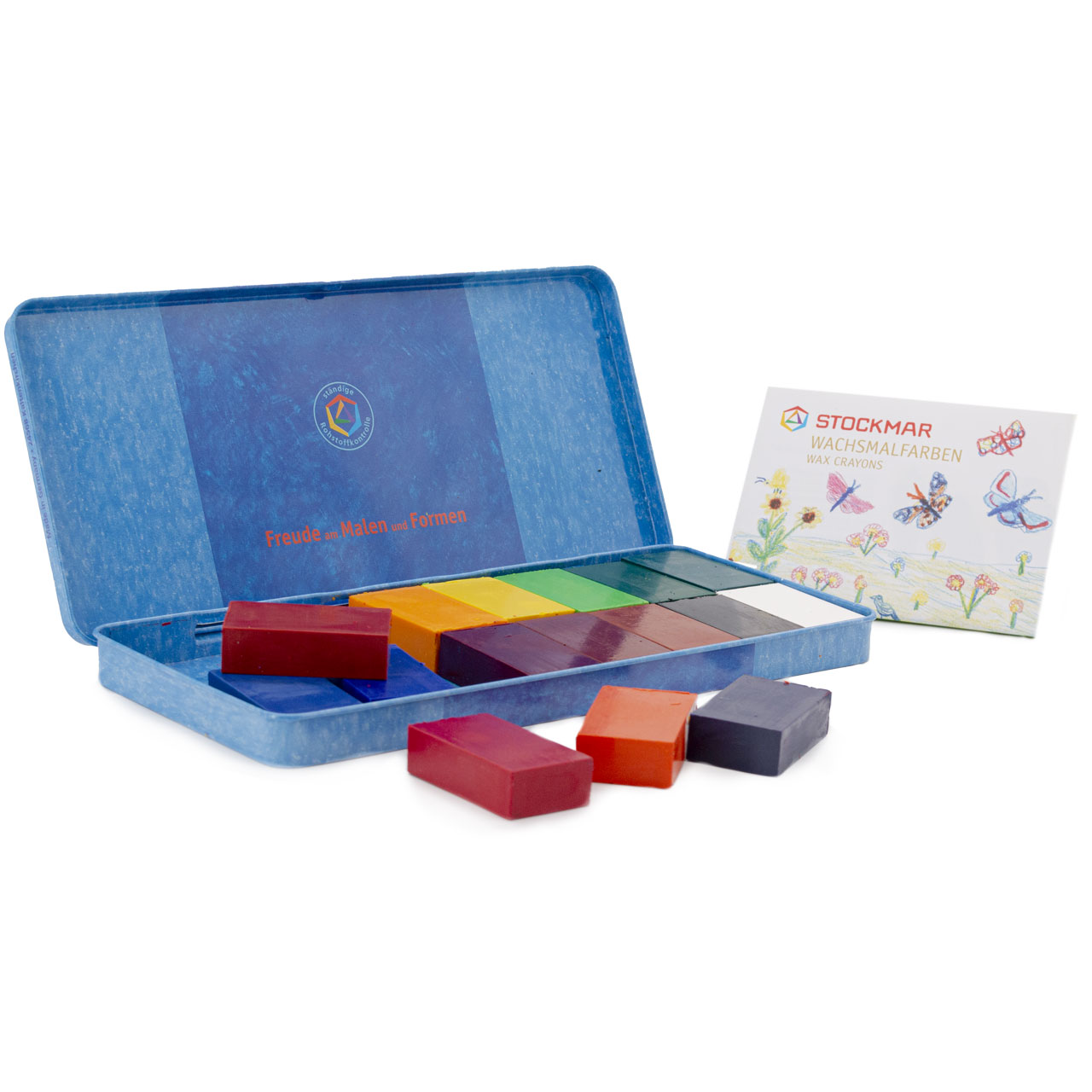 Wachsblöcke glutenfrei 16 Farben Blechetui