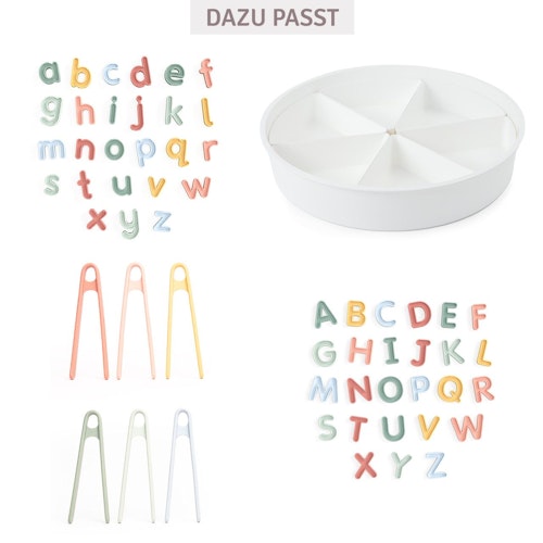 Sensorikspielzeug 26 Buchstaben Klein pastell