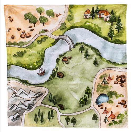 Spieltuch Bio-Baumwolle Königreich 100 x 100 cm