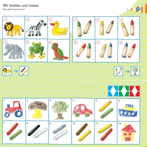 miniLÜK - Set Im Kindergarten, Kontrollgerät + 2 Hefte