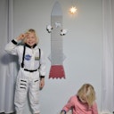 Vorschaubild Messlatte aus Holz - Rakete