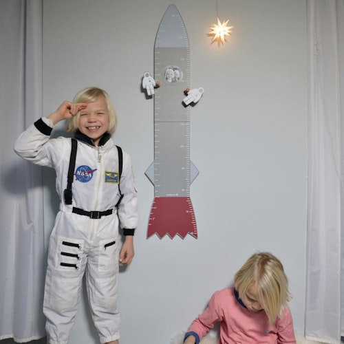 Messlatte aus Holz - Rakete