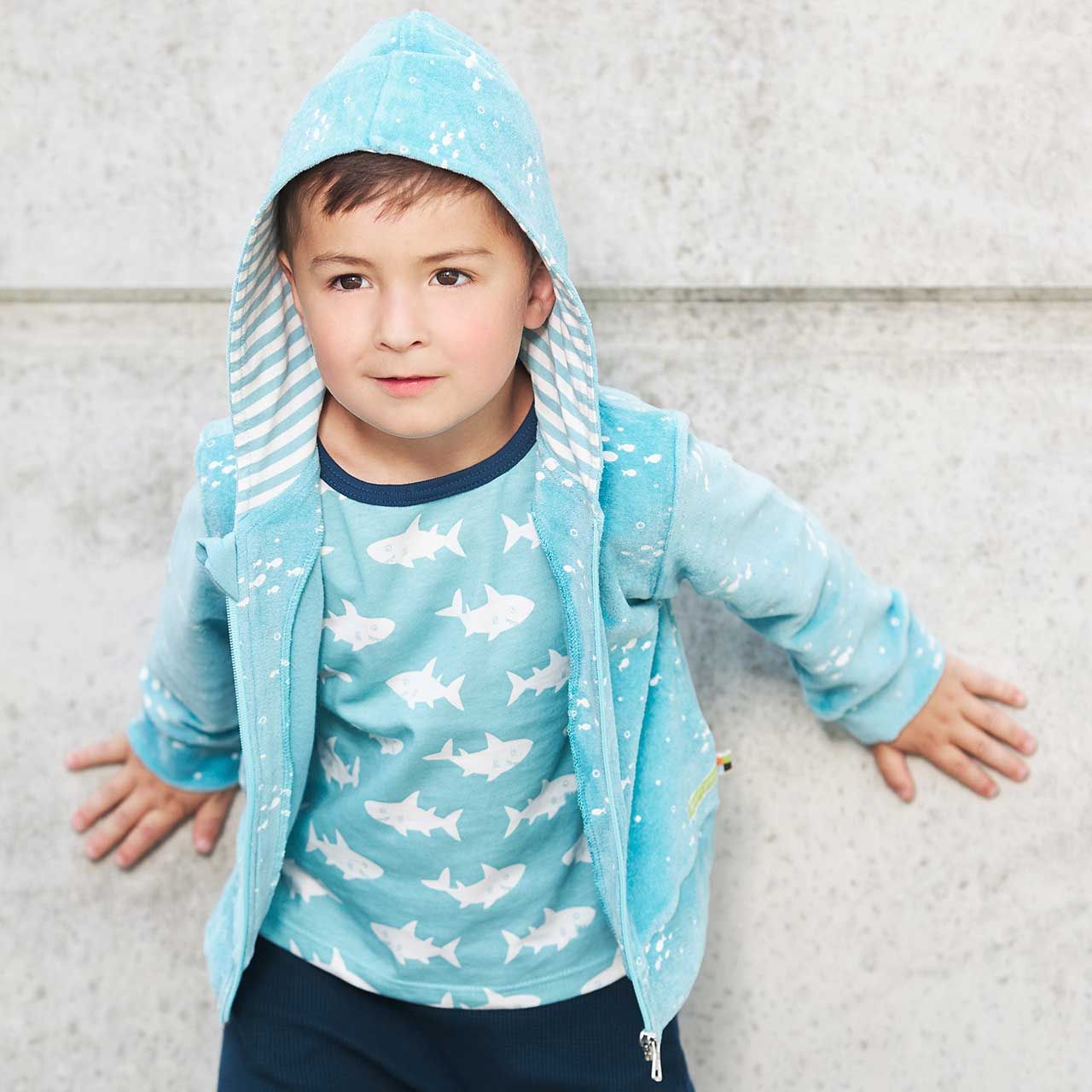 Jacke Loud + Proud Frottee Kapuze langarm Motiv