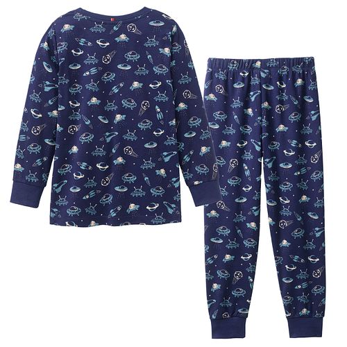 Schlafanzug Weltall blau